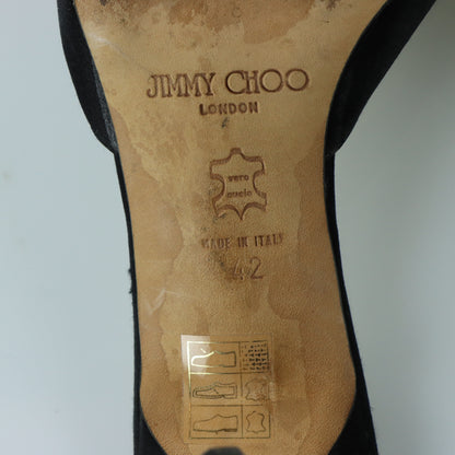 JIMMY CHOO 'Anne' Beaded Black Italy Made Mule Heels (42)
