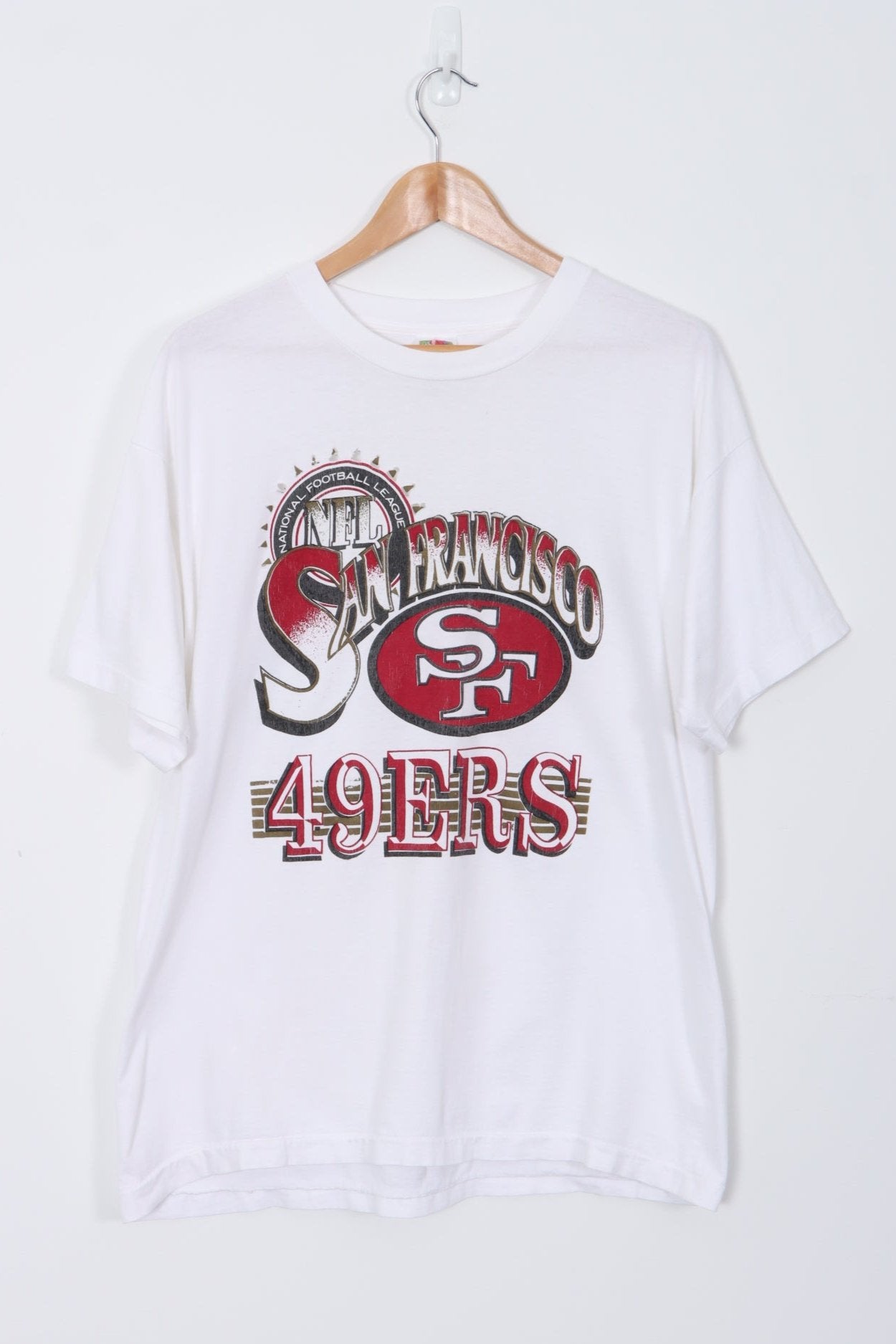 FRUIT OF THE LOOM NFL San Francisco 49ers Graphic White Tee