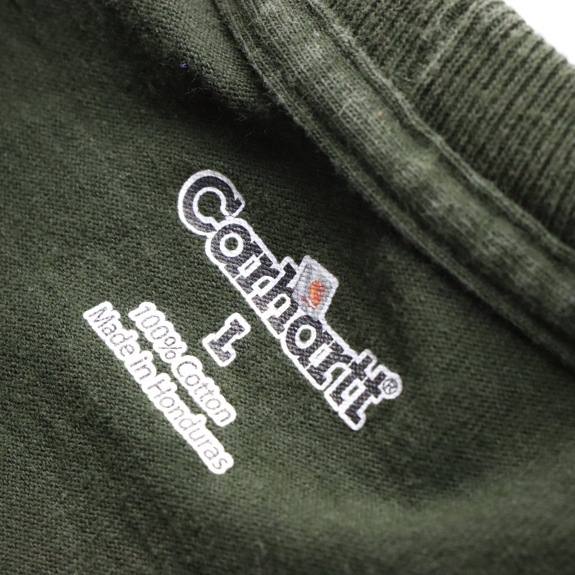 Vintage CARHARTT Spell Out Trippy Logo Olive Green Workwear T-Shirt (L) Vintage Sole Melbourne