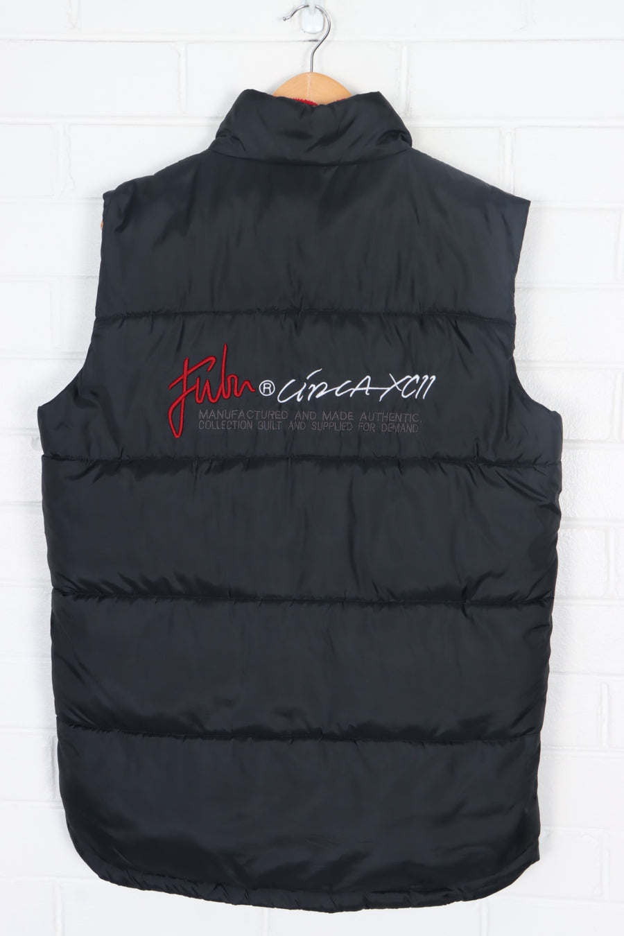 FUBU "Circa XCII" Embroidered Puffer Vest (L)