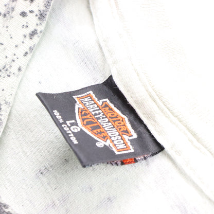 Vintage HARLEY DAVIDSON All Over Print USA Made Motorcycle T-Shirt  (L) Vintage Sole Melbourne