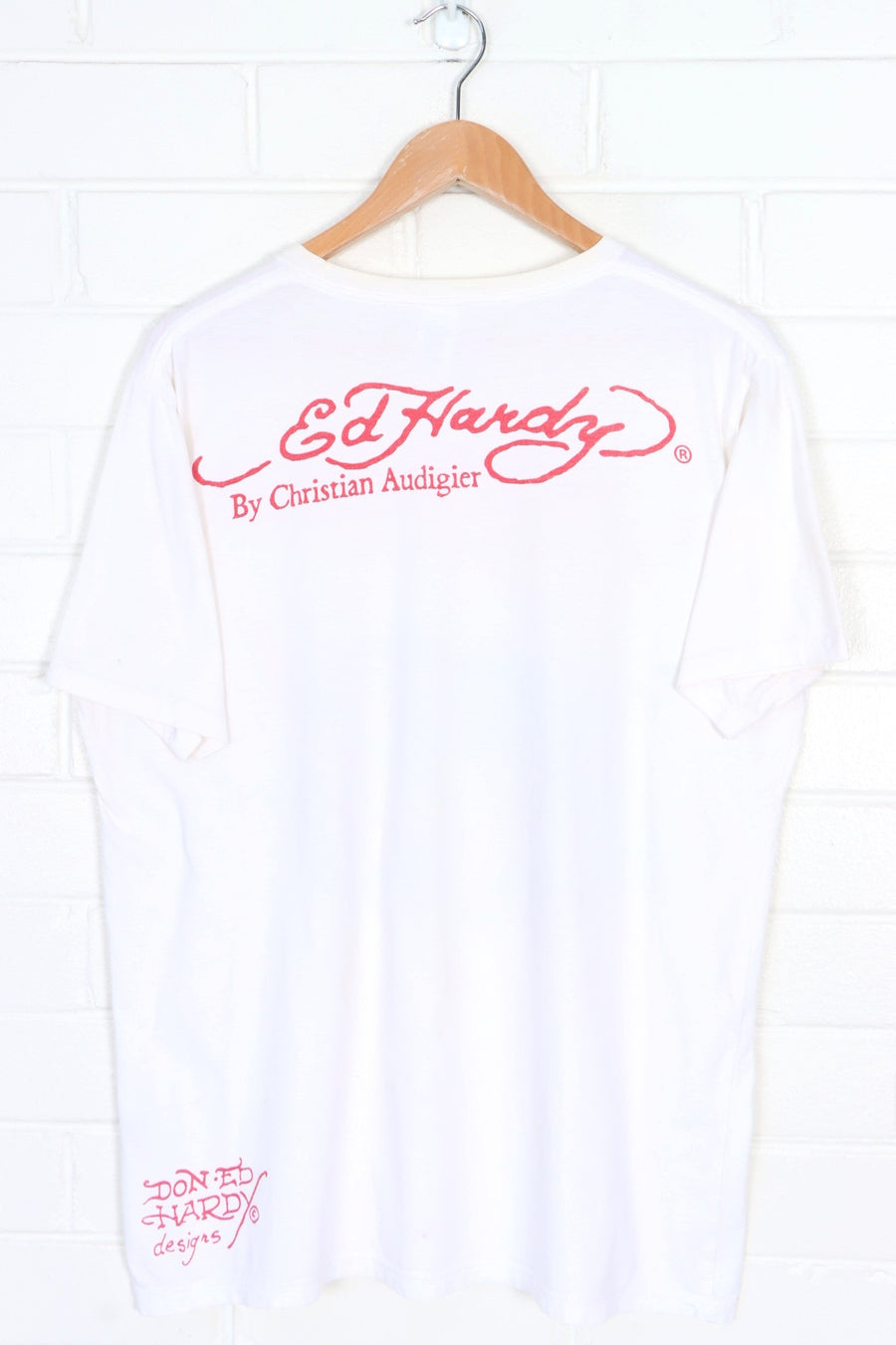 ED HARDY Christian Audigier Dragon T-Shirt USA Made (L)