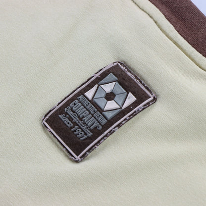 Vintage SOUTH POLE Y2K 3D Print Logo Brown Ringer T-Shirt (XL)