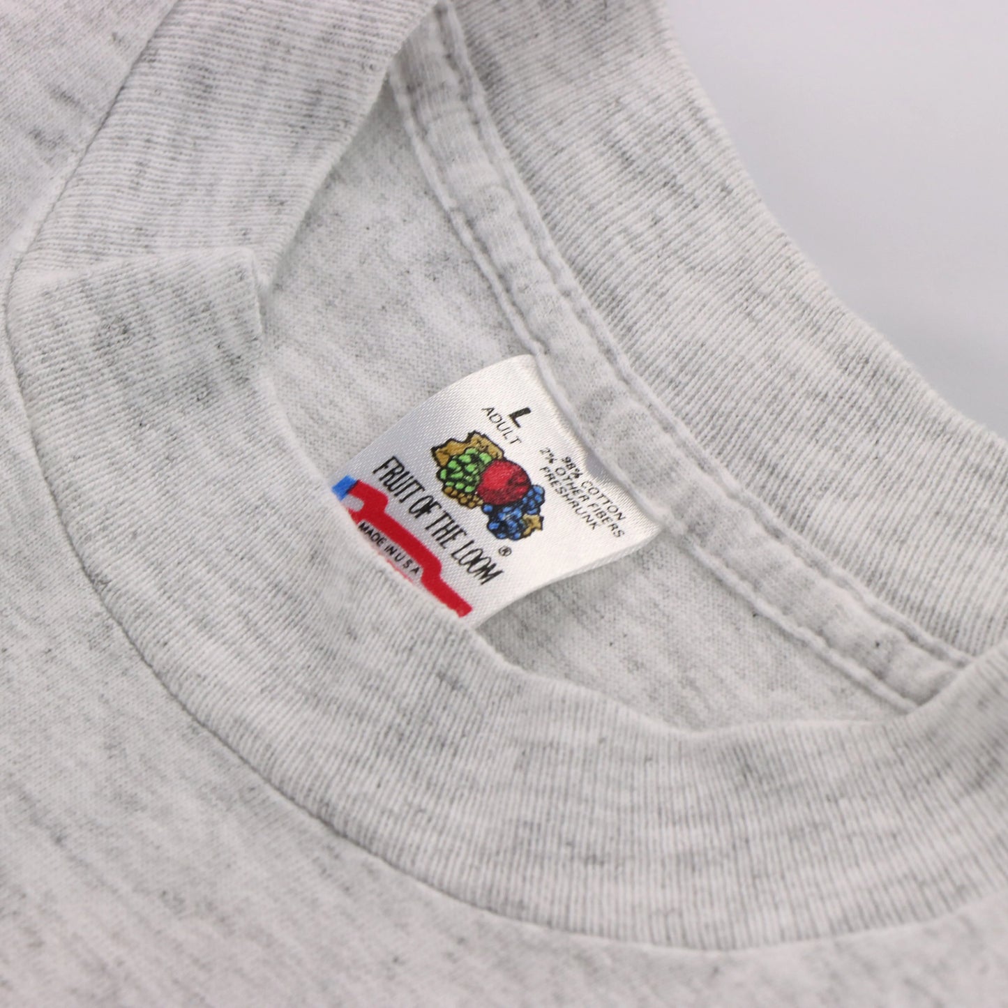Vintage 1992 Cowboy Dakota Territory '1880 Town' USA Made Single Stitch Grey T-Shirt (L)