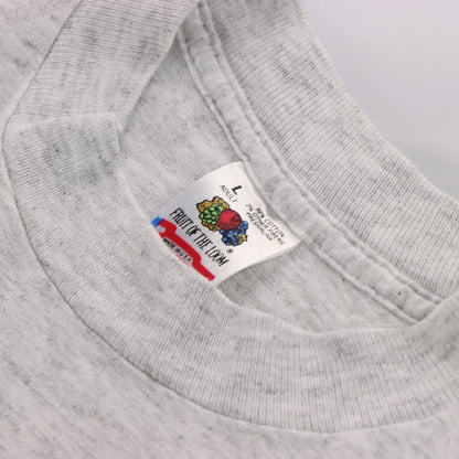 Vintage 1992 Cowboy Dakota Territory '1880 Town' USA Made Single Stitch Grey T-Shirt (L)