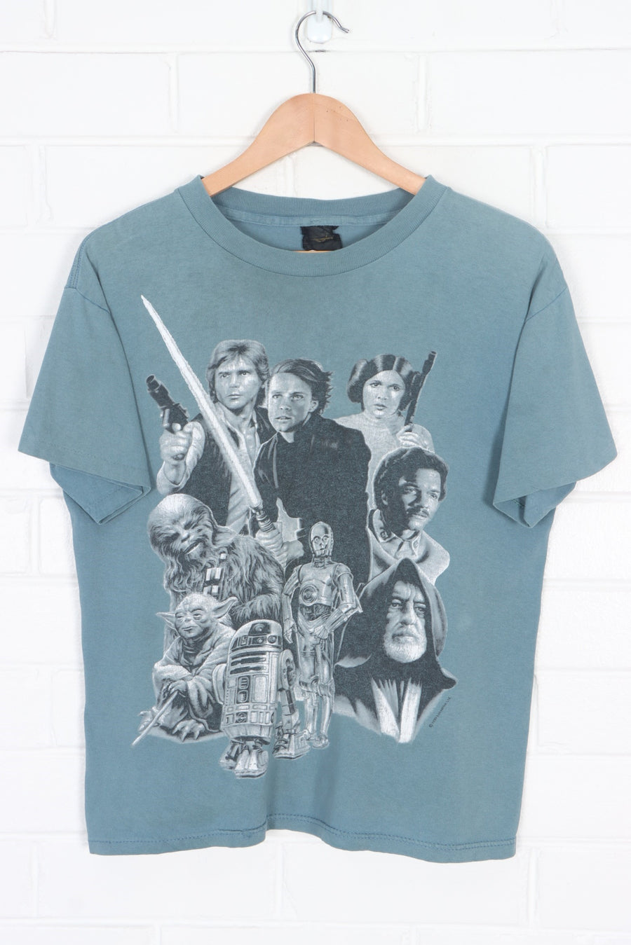 Star Wars 1995 Characters Single Stitch T-Shirt USA Made (S)