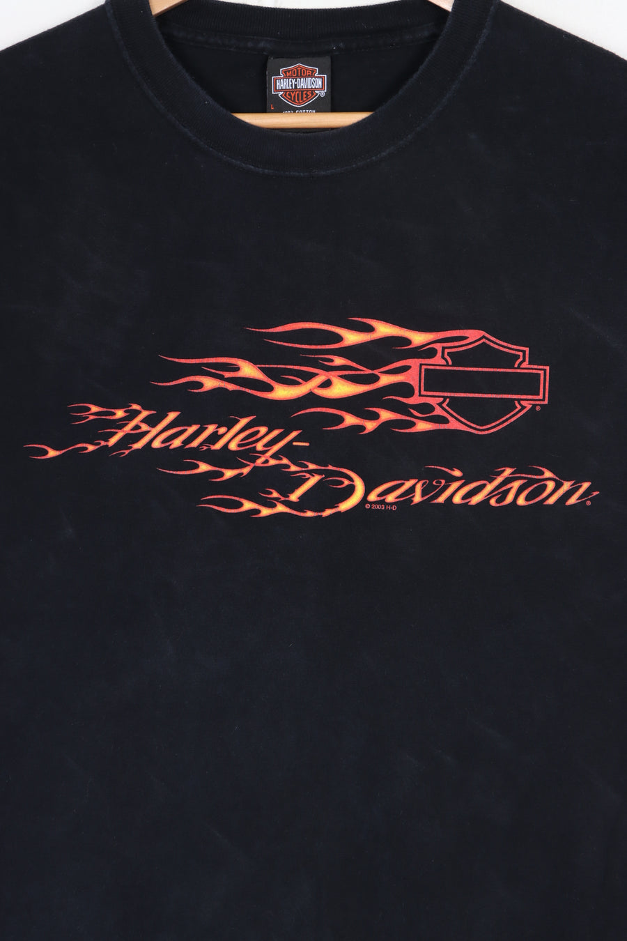HARLEY DAVIDSON Vallejo Bike Wings Front Back T-Shirt (L)