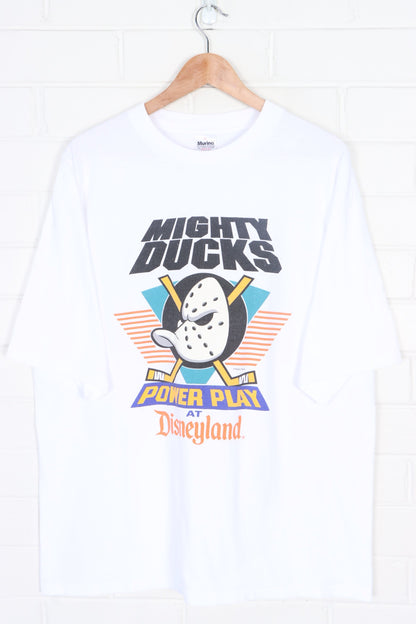 Mighty Ducks "Power Play at Disneyland" Single Stitch T-Shirt USA Made (XL)