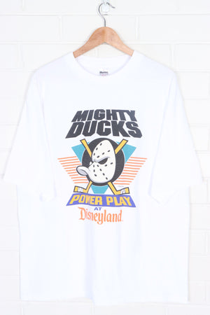 Mighty Ducks "Power Play at Disneyland" Single Stitch T-Shirt USA Made (XL)