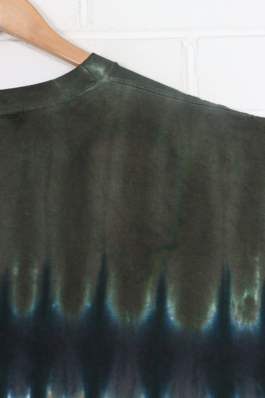 Jimi Hendrix Green Brown Tie Dye LIQUID BLUE Single Stitch T-Shirt USA Made (XL)
