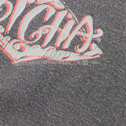 Vintage 1991 GOTCHA Skate & Surf Brand "All Killer No Filler" Faded Black Single Stitch Tee (M)