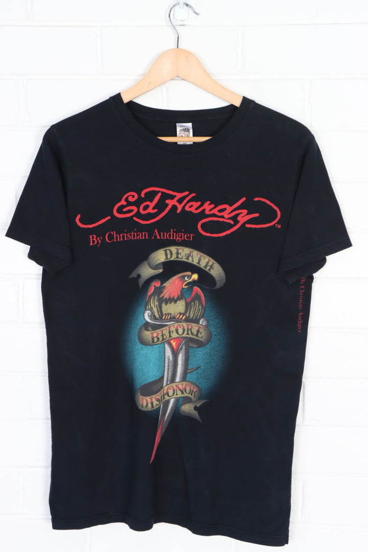 ED HARDY Christian Audigier "Death Before Dishonor" T-Shirt USA Made (S)