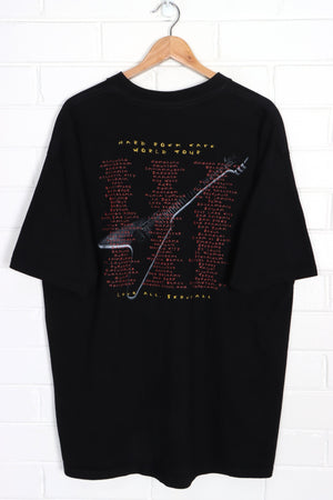 HARD ROCK CAFE 30 Years World Tour Front Back T-Shirt USA Made (XL)