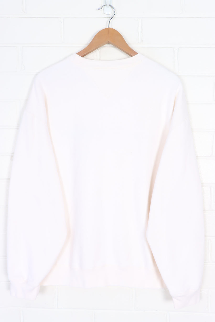 TOMMY HILFIGER Embroidered Box Logo Cream Boxy Sweatshirt (L)