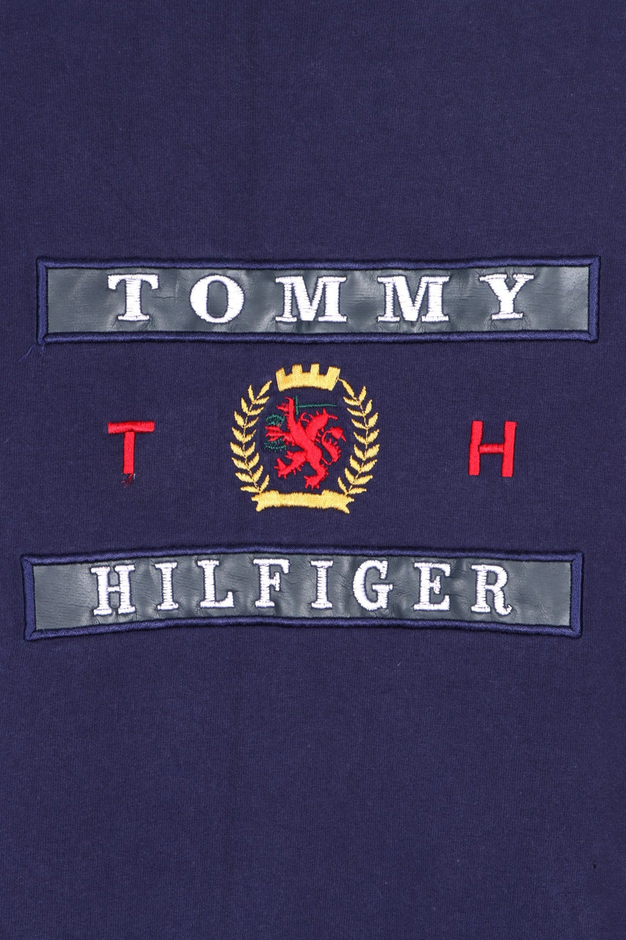 TOMMY HILFIGER Embroidered Crest Logo T-Shirt USA Made (XL)