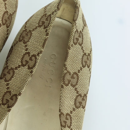 GUCCI 'ITALY Made' Monogram Bamboo Horse-Bit Pointed Toe Flats (40C)