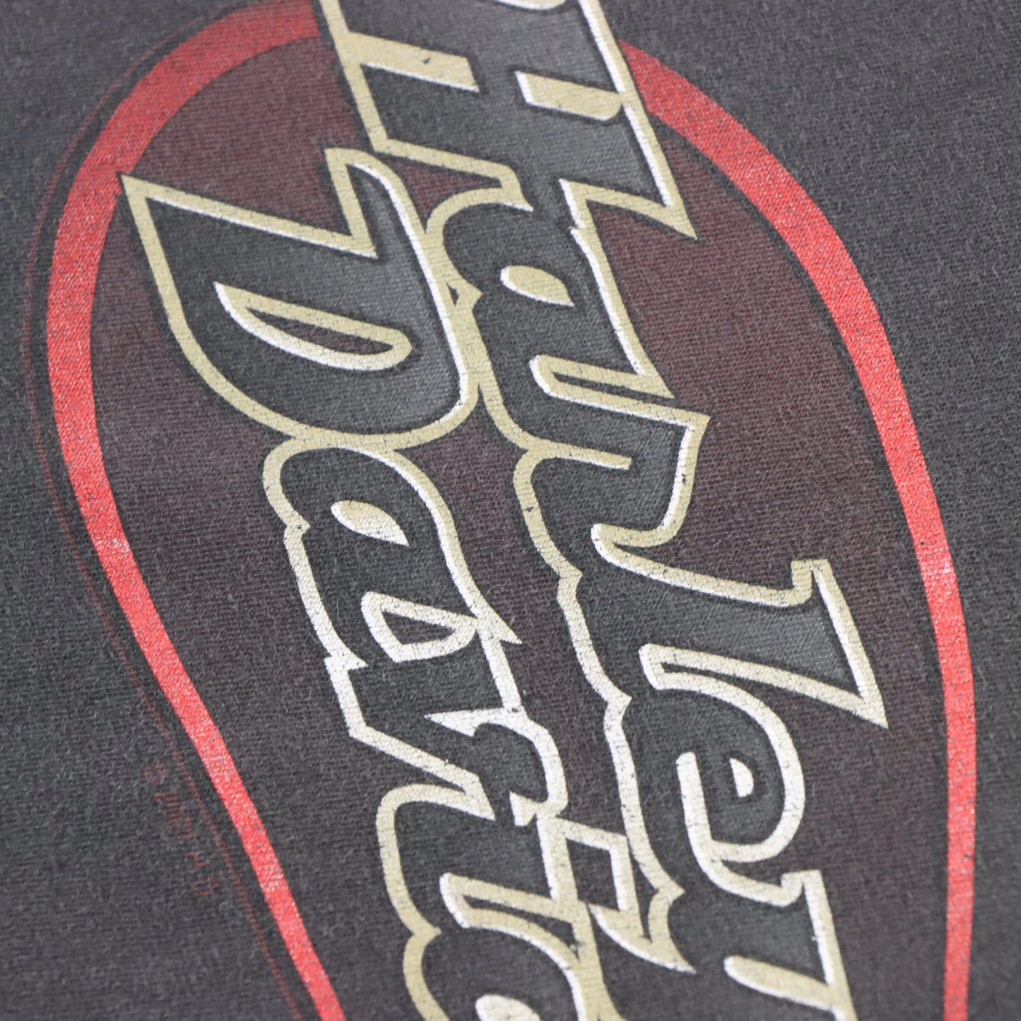 Vintage HARLEY DAVIDSON Y2K 'Warr's' England Logo Grey Faded Motorcycle T-Shirt (XXL)