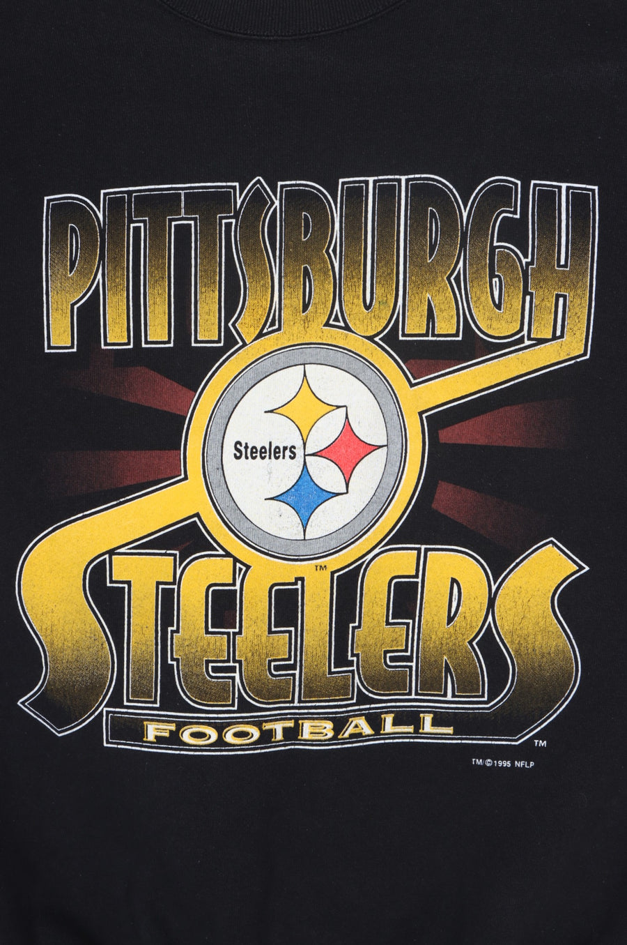 NFL 1995 Pittsburgh Steelers LOGO 7 Sweatshirt USA Made (XL)
