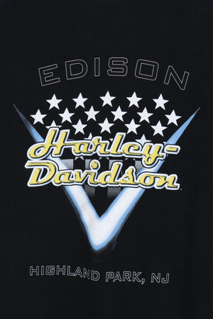 HARLEY DAVIDSON USA Made Edison Puff Print Logo Tee (M) - Vintage Sole Melbourne