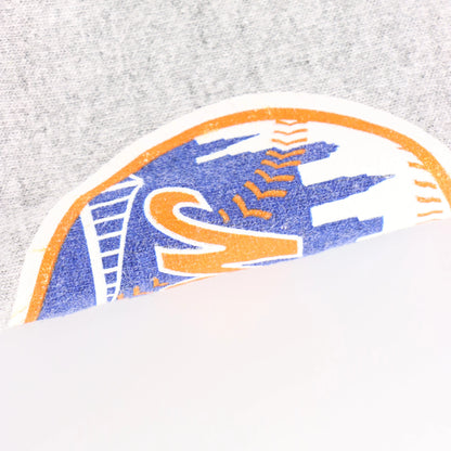Vintage NIKE X METS Centre Swoosh Logo Grey Baseball T-Shirt (M)