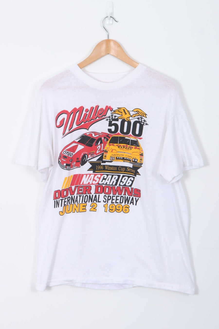 1996 NASCAR 'Winston Cup Series' Graphic Car Print White Tee (M)
