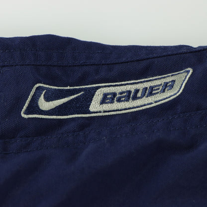NIKE X BAUER Embroidered Swoosh Navy & Grey Hockey Pants (L)