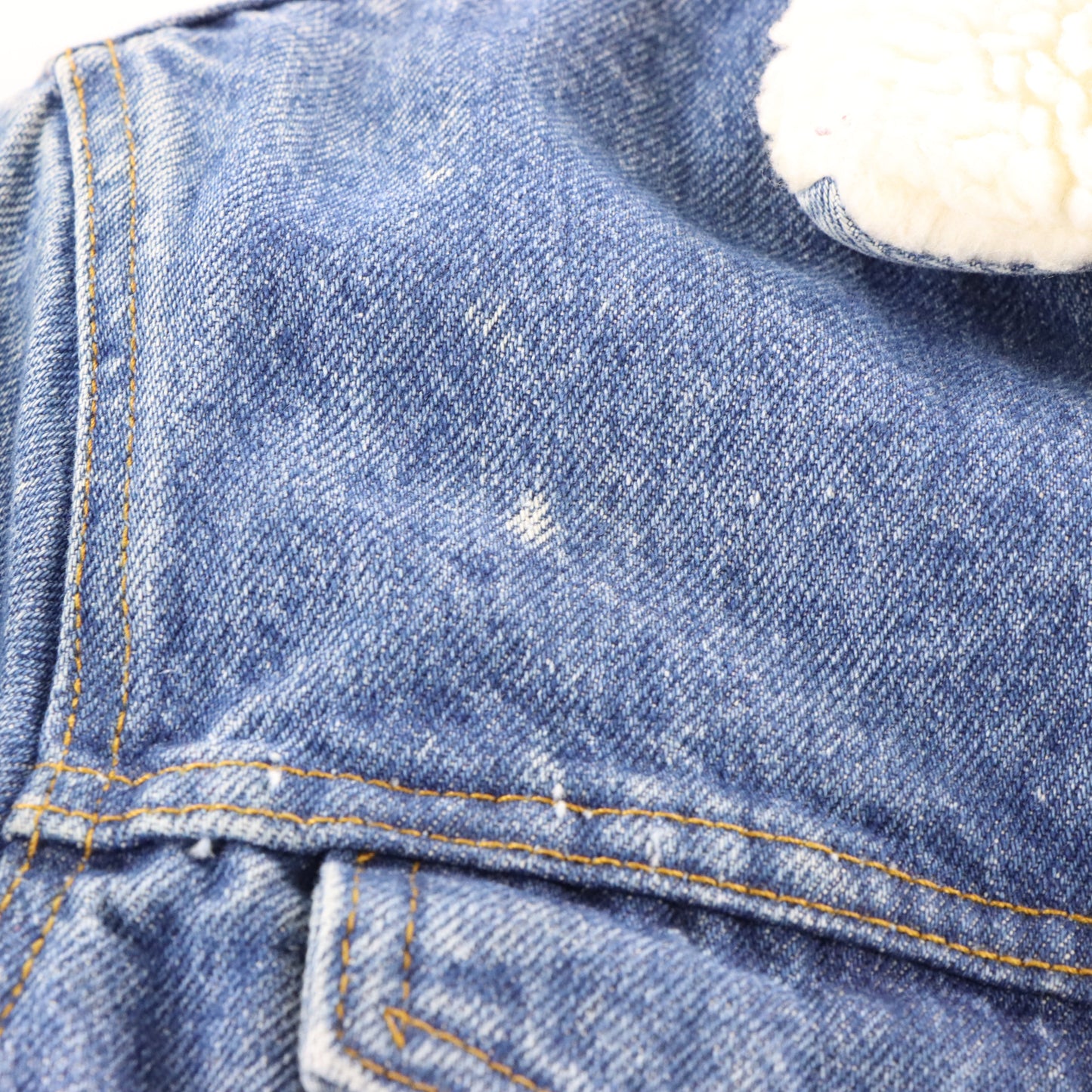 Vintage LEVI'S Sherpa Lined Blue Denim Snap Button Trucker Jacket USA Made (XS) Vintage Sole Melbourne