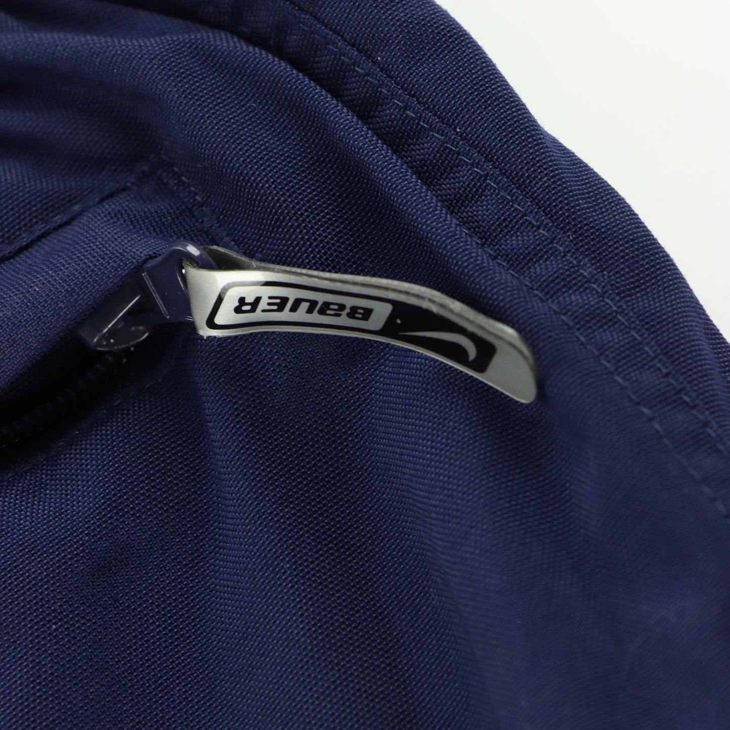 NIKE X BAUER Embroidered Swoosh Navy & Grey Hockey Pants (L)