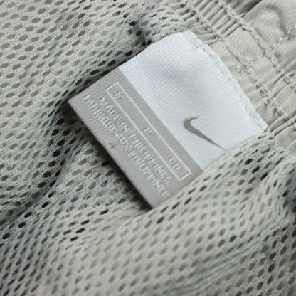 NIKE Embroidered Swoosh Logo Grey & Black Track Pants (S)