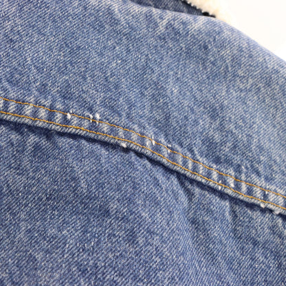 Vintage LEVI'S Sherpa Lined Blue Denim Snap Button Trucker Jacket USA Made (XS) Vintage Sole Melbourne