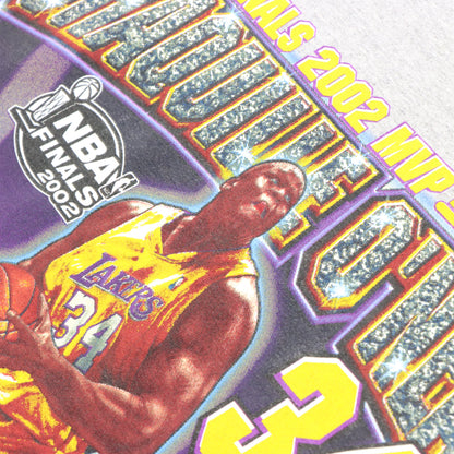 Vintage NBA LA LAKERS Shaquille O'Neal Basketball #34 Grey T-Shirt (M) Vintage Sole Melbourne