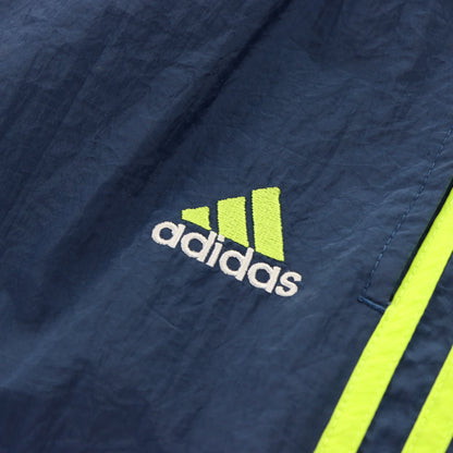 ADIDAS Embroidered Logo Navy & Fluro Yellow Track Pants  (XS-S)