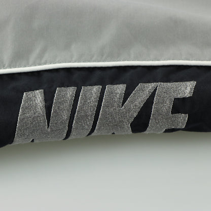 NIKE Embroidered Spell Out Logo Grey & Black Track Pants (M)