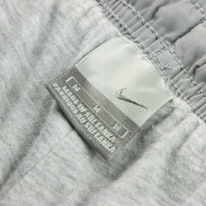 NIKE Embroidered Spell Out Logo Grey & Black Track Pants (M)