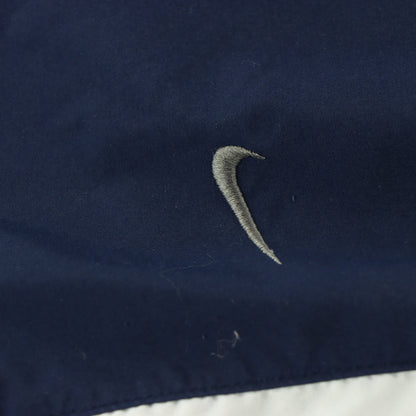 NIKE Embroidered Logo Pocket Cargo Navy & White Track Pants (L)