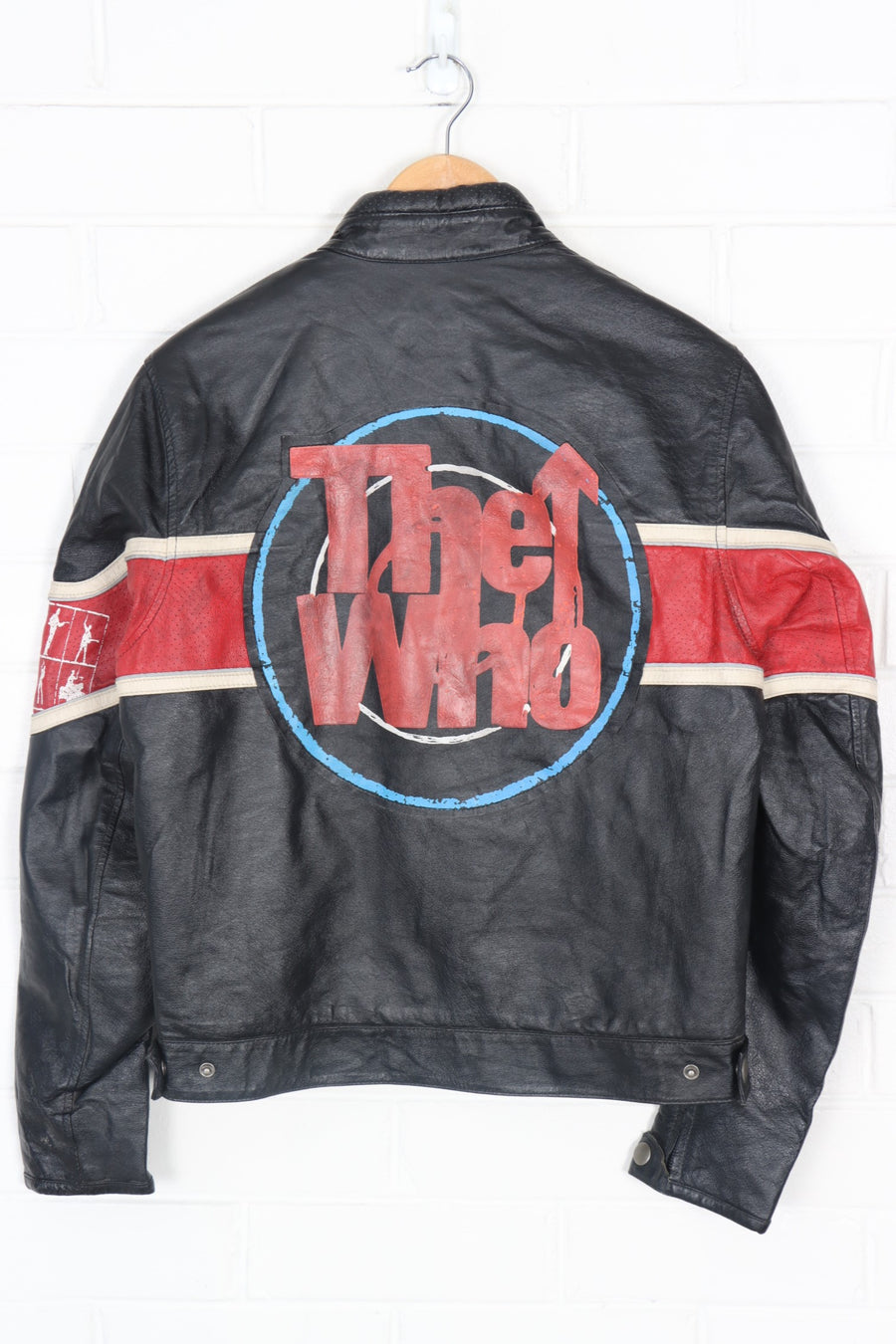 THE WHO Union Jack Band Merch Leather Jacket (S-M)