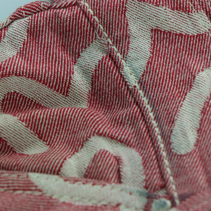 EVISU All Over Logo Print Pink & White Japan Made Jeans (34)