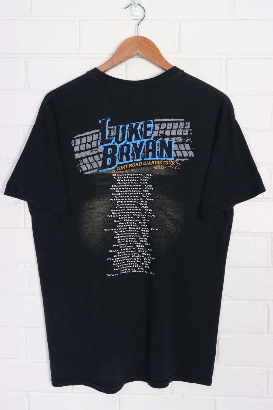 Luke Bryan 'Dirt Road Diaries' Tour Front Back T-Shirt (L)
