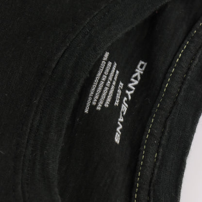 Vintage DKNY JEANS Y2K Dragon Contrast Stitch Grunge Black T-Shirt (XL) Vintage Sole Melbourne
