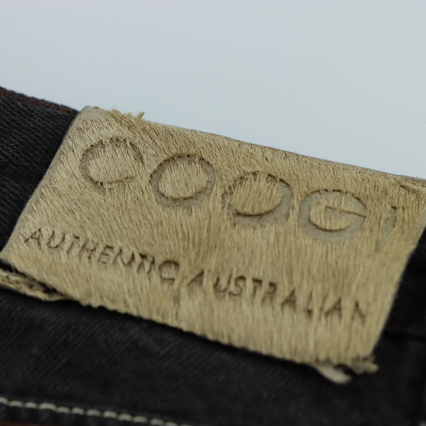 COOGI Y2K Embroidered Pocket Black & Red Denim Jeans (38x34)