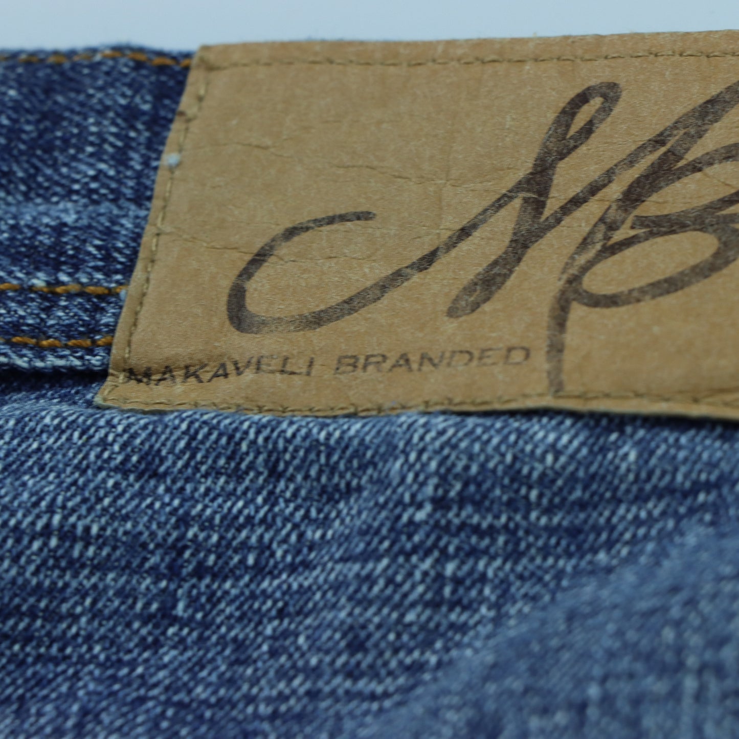 MAKAVELI BRANDED Y2K 2 Pac Rapper Embroidered Jeans (36)