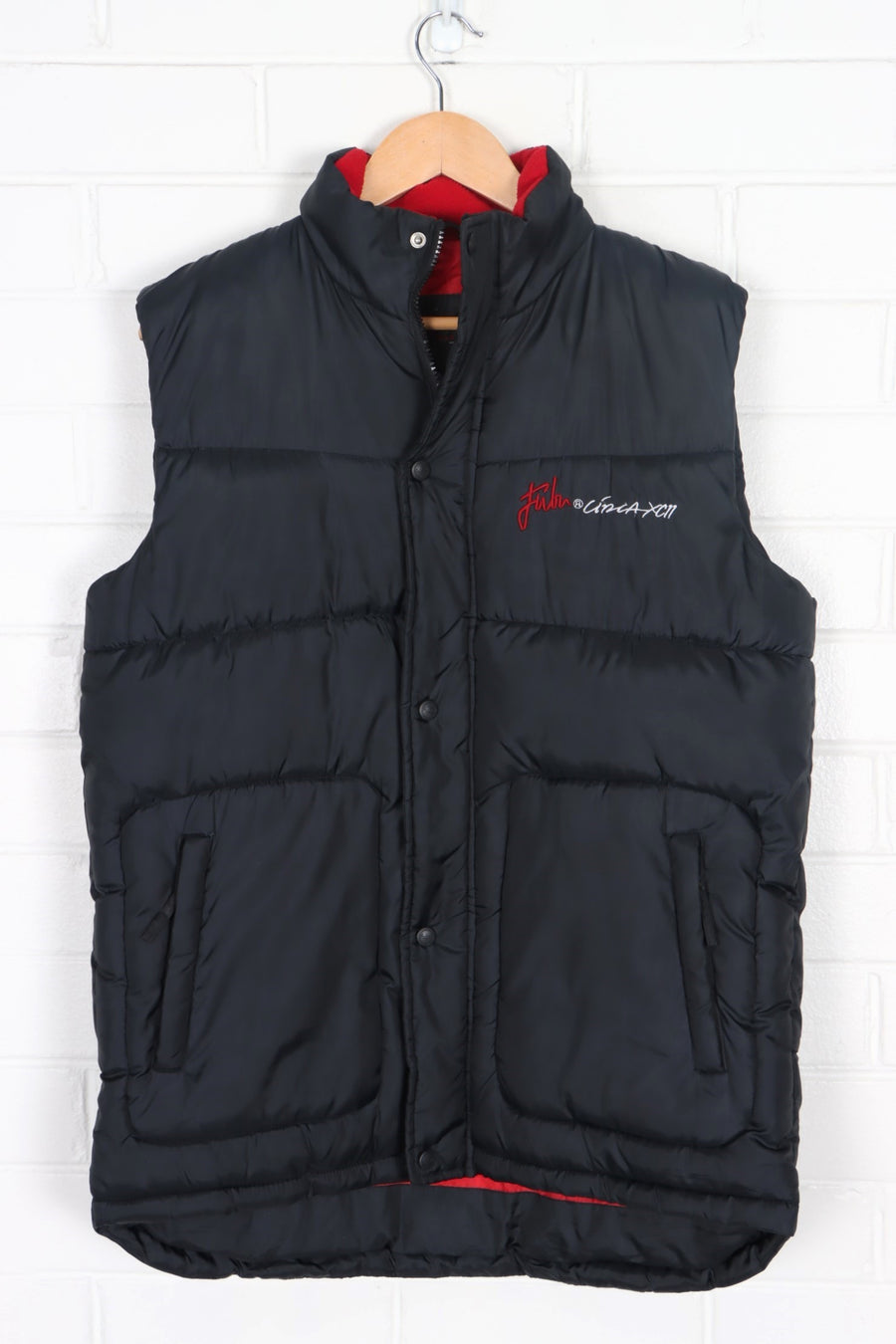 FUBU "Circa XCII" Embroidered Puffer Vest (L)