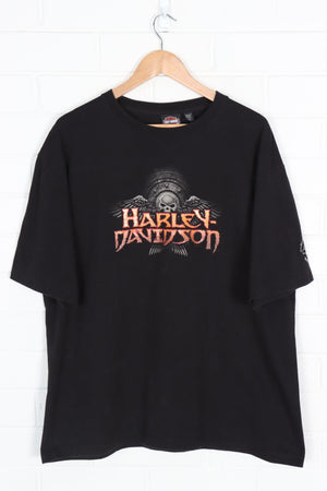 HARLEY DAVIDSON Skull Wings 3D Puff Logo Tee (XL)