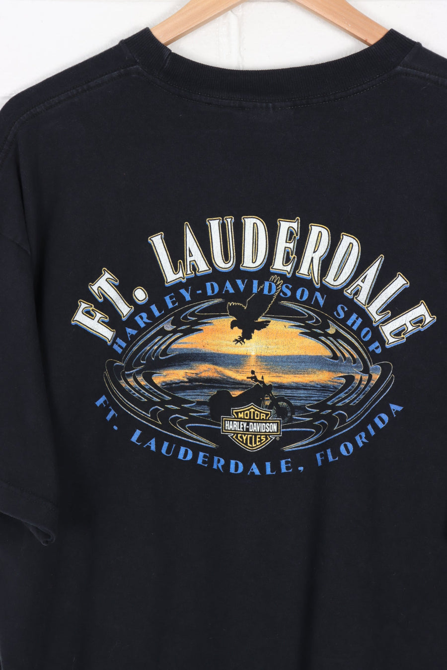 HARLEY DAVIDSON Eagle Gold Fort Lauderdale Front & Back Tee (XL)
