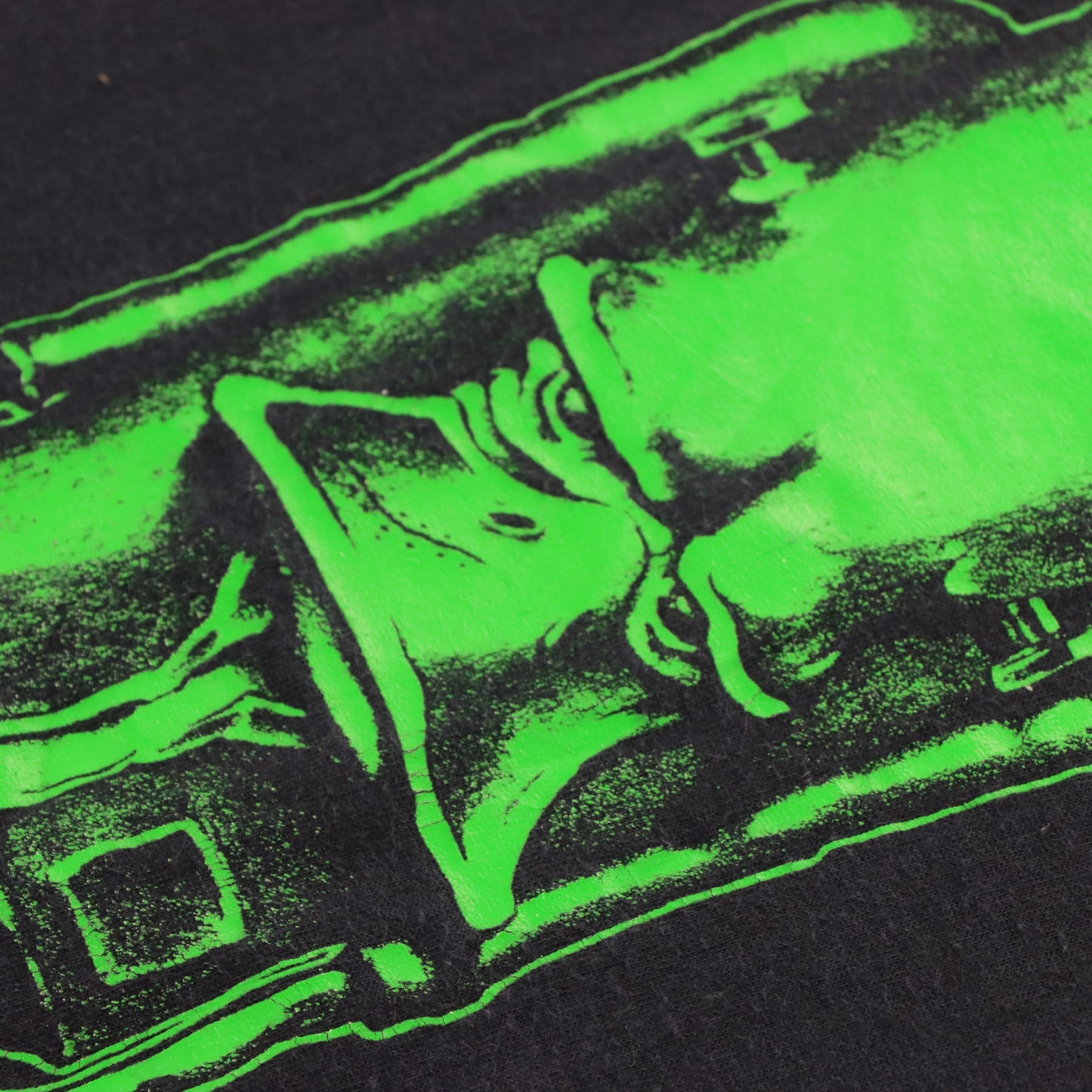 Vintage 'Frankenduck' Peabody 90s Single Stitch Faded Black T-Shirt USA Made (XL) Vintage Sole Melbourne