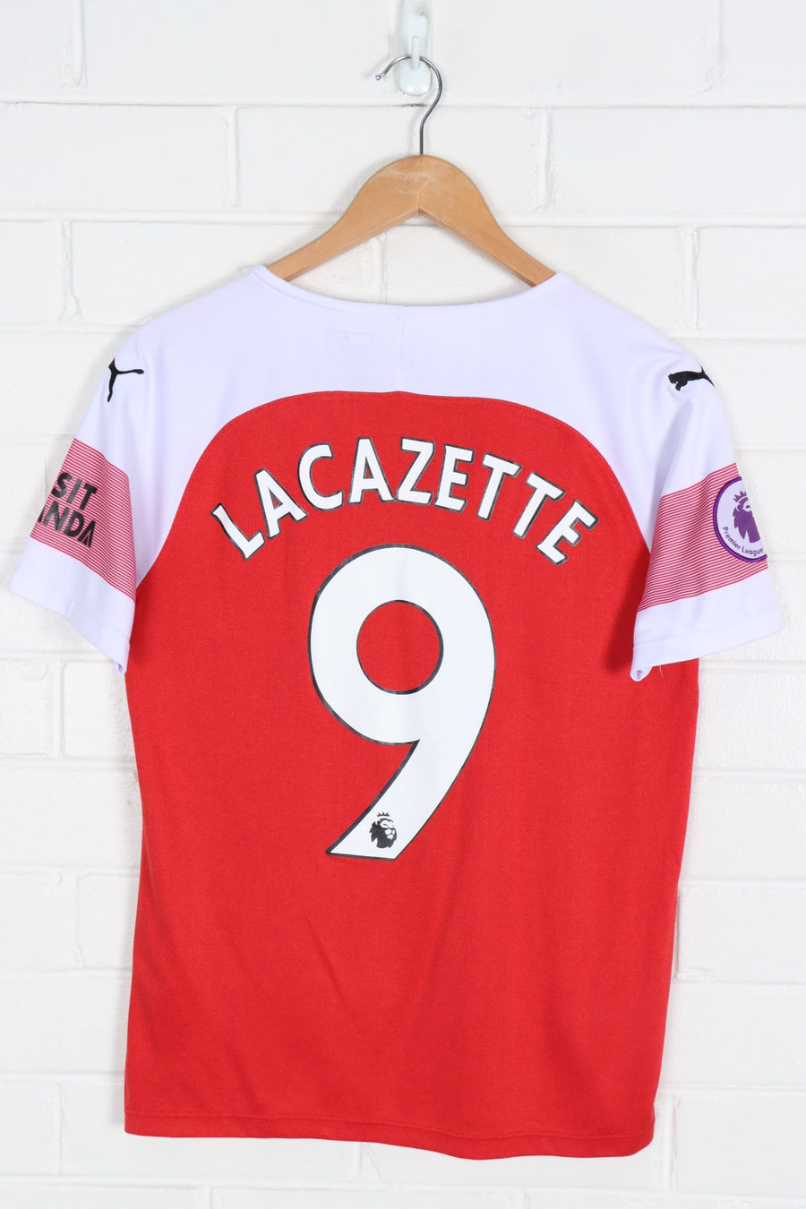 BOOTLEG Arsenal #9 Lacazette 2018/2019 Home Football Soccer Jersey (S)