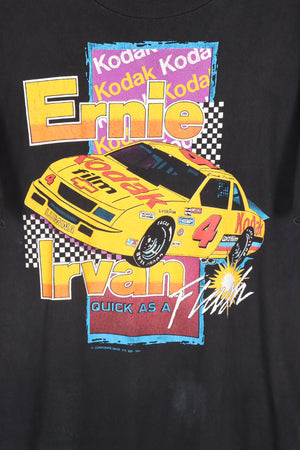 NASCAR Ernie Irvan 'Quick as a Flash' Kodak Film USA Made Tee (M-L)
