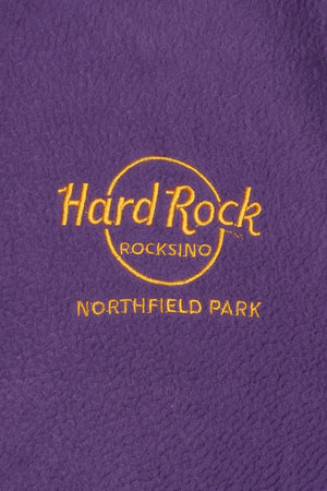 HARD ROCK CAFE Northfield Park 1/4 Zip Purple Fleece Sweatshirt (L)