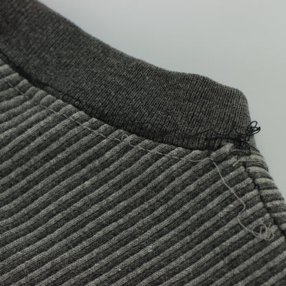 RON JON SURF SHOP Embroidered Corduroy Style Grey Stripe Tee (L)