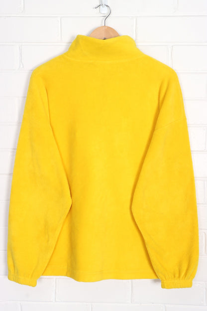 TOMMY HILFIGER 'Tommy Girl' Yellow 1/4 Zip Fleece Sweatshirt Canada Made (L)